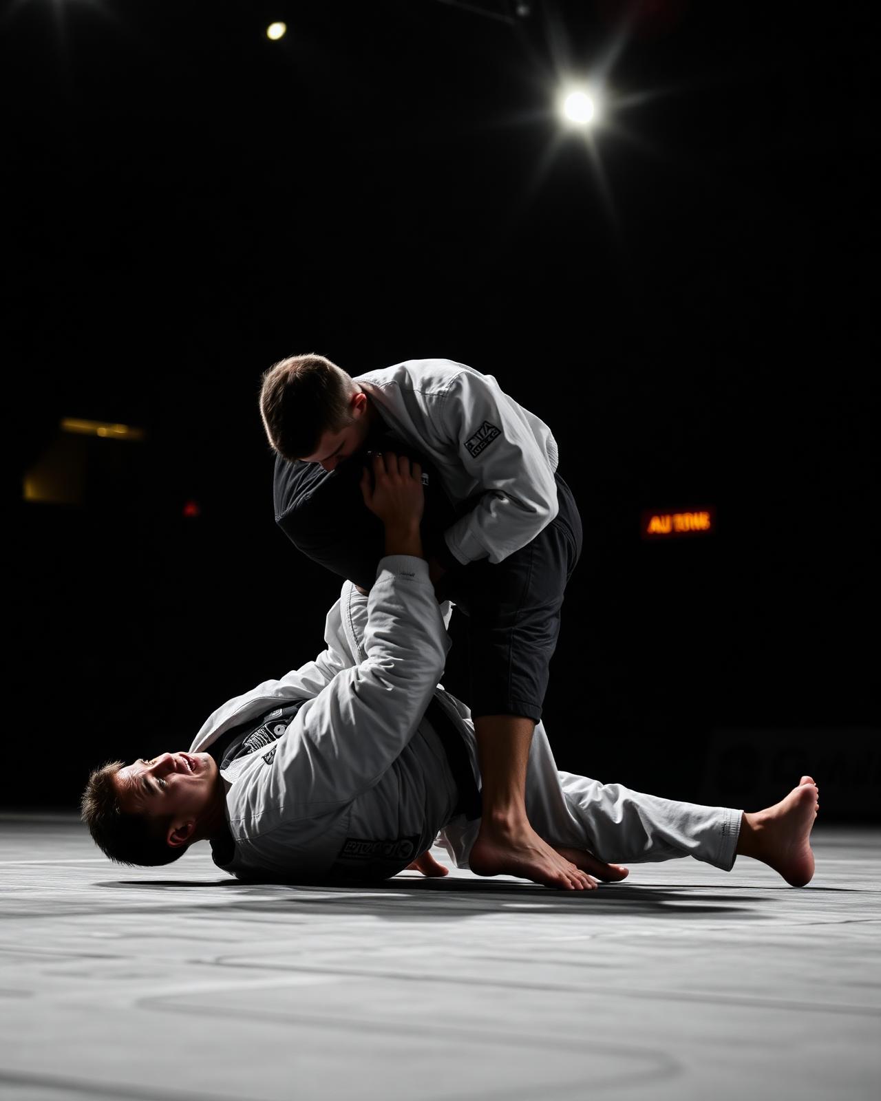 Atleta de Jiu-Jitsu em ação